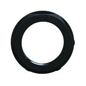 "Flanged polyamide locknut, black 1/2"" NPT"