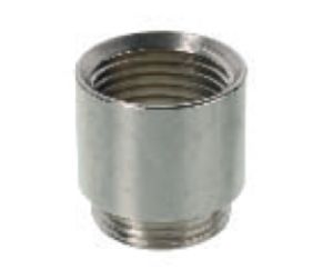 "Thread  adapter, brass nickel plated,  M20(M) to 1/2""NPT(F