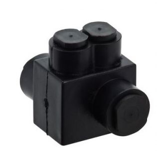 Multi Tap Connector, Alternate 2 Port, Black Insulation, #4-