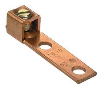 Copper Mechanical lug,  2 Hole, 1 Barrel