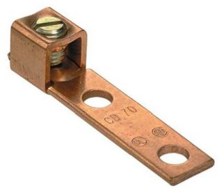 Copper Mechanical Lug, 2 Hole, 1 Barrel,