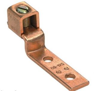 Copper Mechanical lug,  2 Hole, 1 Barrel