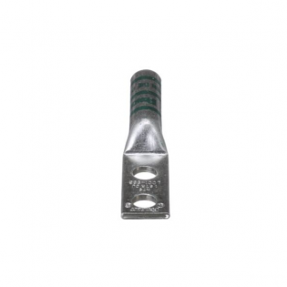 Copper Compression Lug, 2 Hole, #1 AWG,