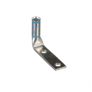 Copper Compression Lug, 2 Hole, #6 AWG,