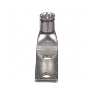 Copper Compression Lug, 2 Hole, #2 AWG F